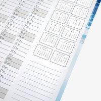 Jahresplaner DIN A1 quer, 4/0 einseitig farbig, Monatsliste