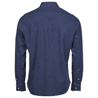 Jeanshemd, Twill Stretch Tailored Fit - TEE JAYS, R&uuml;ckseite