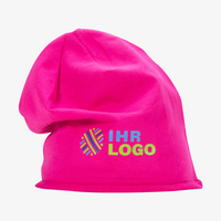 Jersey Beanie Vorderseite, rechteckig bedruckt