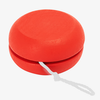 Jojo aus Holz, Rot, liegend