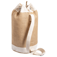Jute-Seesack mit Kordelzugverschluss und Fach