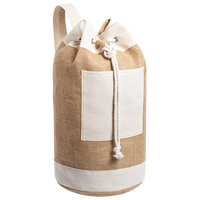 Jute-Seesack mit Kordelzugverschluss und Fach