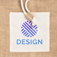 Jute-Seesack mit Kordelzugverschluss und Fach, Druckansicht