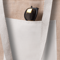 Jute-Strandtasche mit Fach, Detailansicht