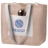 Jute-Strandtasche mit Fach