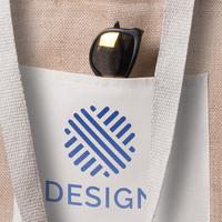 Jute-Strandtasche mit Fach, Detailansicht