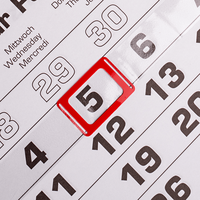 Kalendermuster 3-Monatswandkalender Datum