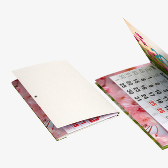 Kalendermuster 3-Monatswandkalender (Mehrblock), gefaltet
