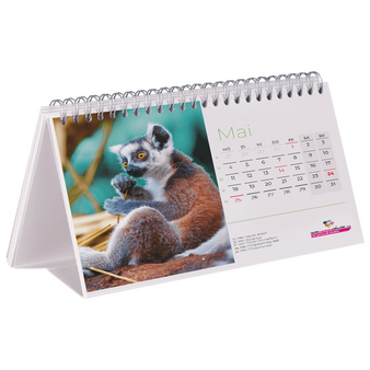 Kalendermuster Wochentischkalender zum Aufstellen, Monatsansicht