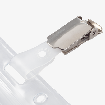 Kartenclip mit Hülle im Hochformat (68 x 115 mm) unbedruckt, Clip geschlossen