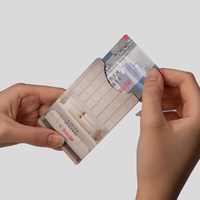 Kartenhülle, farbig bedruckt, mit Karte