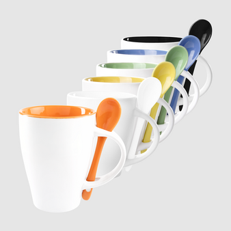 Keramiktasse mit L&ouml;ffel
