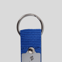 Schlüsselanhänger, blau, liegend, gravur