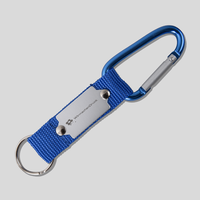 Schlüsselanhänger, blau, liegend, gravur