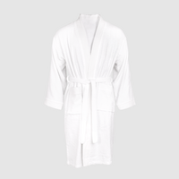 Kimono-Bademantel unisex, unbesticktes Muster - Vorne