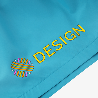 Kinder-Badehose mit einer Druckposition, Detail Druck