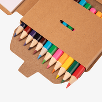 Kinder-Malset 2-teilig inkl. 12 Buntstiften und Zeichenblock, 4/0-farbig einseitig bedruckt