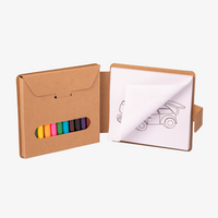 Kinder-Malset 2-teilig inkl. 12 Buntstiften und Zeichenblock, 4/0-farbig einseitig bedruckt