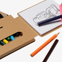 Kinder Malset 2 teilig, aufgeschlagen verschiedene farben, details