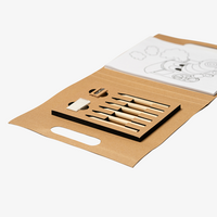 Kinder Malset 4 teilig, offen, Seitenansicht