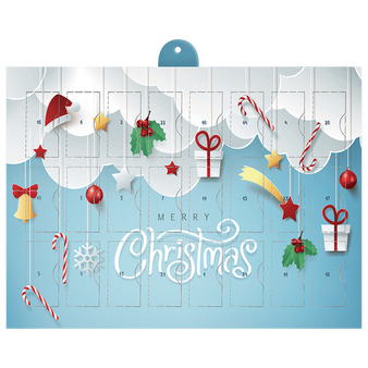 kinder&reg;-mini-Mix-Adventskalender, 4/0-farbig bedruckt