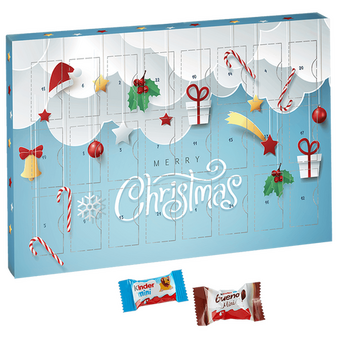 kinder&reg;-mini-Mix-Adventskalender, 4/0-farbig bedruckt