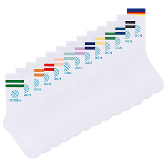 Kinder-Tennissocken, 4/0-farbig bedruckt, Farbgruppe