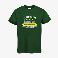 Kinder-T-Shirt B&C, Basic - Motiv Abitur Lernen