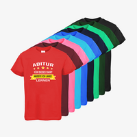 Kinder-T-Shirt B&C, Basic - Motiv Abitur Lernen, Farbauswahl 