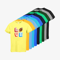 Kinder-T-Shirt B&C, Basic - Motiv American Football Love, Farbauswahl
