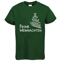 Kinder-T-Shirt B&C, Basic - Motiv Frohe Weihnachten