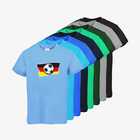 Kinder-T-Shirt B&C, Basic - Motiv Fußball Deutschland, Farbauswahl