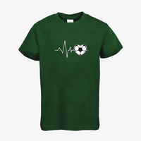 Kinder-T-Shirt B&C, Basic - Motiv Fußball EKG-Linie