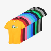 Kinder-T-Shirt B&C, Basic - Motiv Fußball Grün, Farbauswahl