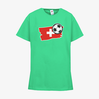 Kinder-T-Shirt FOTL, Basic - Motiv Fußball Schweiz