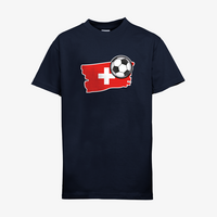 Kinder-T-Shirt B&C, Premium - Motiv Fußball Schweiz