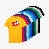 Kinder-T-Shirt B&C, Premium - Motiv Fußball Schweiz, Farbauswahl
