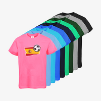Kinder-T-Shirt B&C, Basic - Motiv Fußball Spanien, Farbauswahl