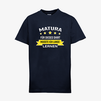 Kinder-T-Shirt B&C, Premium - Motiv Matura Lernen
