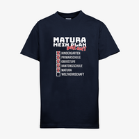 Kinder-T-Shirt B&C, Premium - Motiv Matura Plan