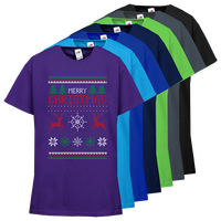 Kinder-T-Shirt FOTL, Basic - Motiv Weihnachtsstrickpulli, Farbauswahl