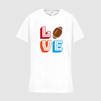 Kinder-T-Shirt FOTL, Basic - Motiv American Football Love