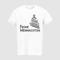 Kinder-T-Shirt B&C, Basic - Motiv Frohe Weihnachten