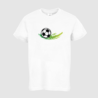 Kinder-T-Shirt B&C, Basic - Motiv Fußball Grün