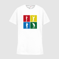 Kinder-T-Shirt FOTL, Basic - Motiv Golf Quadrat