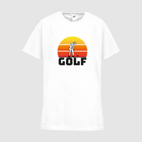 Kinder-T-Shirt FOTL, Basic - Motiv Golf Sonnenuntergang