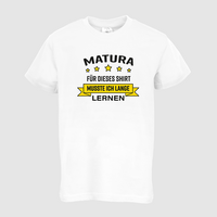 Kinder-T-Shirt B&C, Basic - Motiv Matura Lernen
