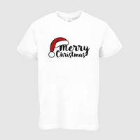 Kinder-T-Shirt B&C, Basic - Motiv Merry Christmas