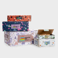 Klappdeckelkarton, farbig bedruckt, verschiedene Groeßen