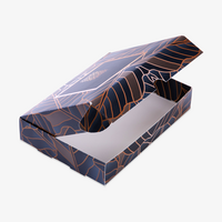 Klappdeckelschachtel, farbig bedruckt, offen